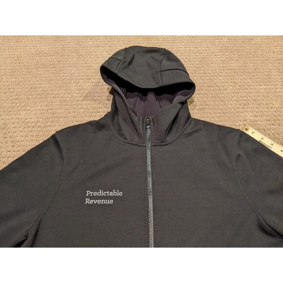 Lululemon Men's Medium Welter Weight Hoodie Black Full Zip Embroidered - Picture 3 of 9